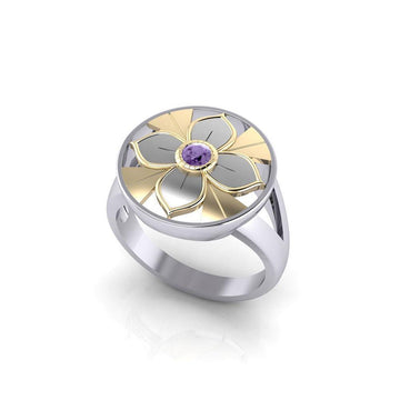 Symbol Of Femininity Silver and Gold Ring MRI623 - Jewelry